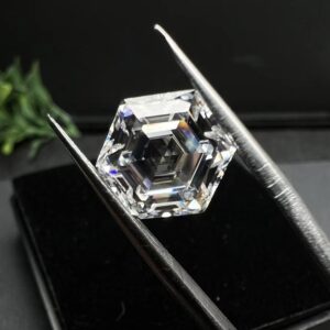 Hexagon Step Cut Moissanite Gemstone