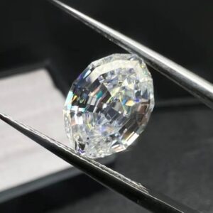 Oval Step Cut Moissanite Gemstone