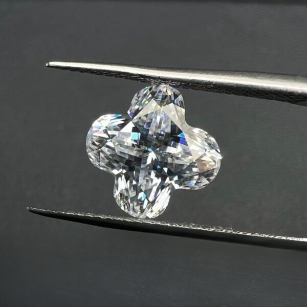 Flower Cut Moissanite Gemstone