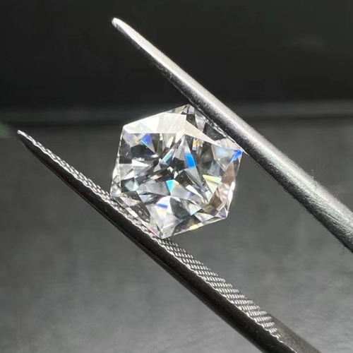 Hexagon Cut Moissanite Gemstone