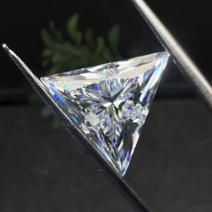 triangle cut moissanite